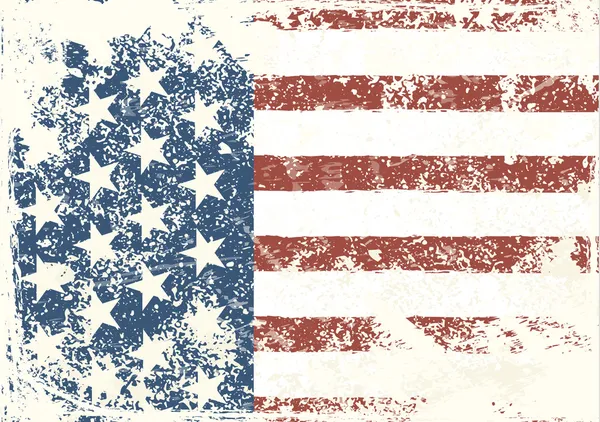 Grunge amerikanische Flagge Hintergrund. Vektorabbildung, EPS 10 — Stockvektor