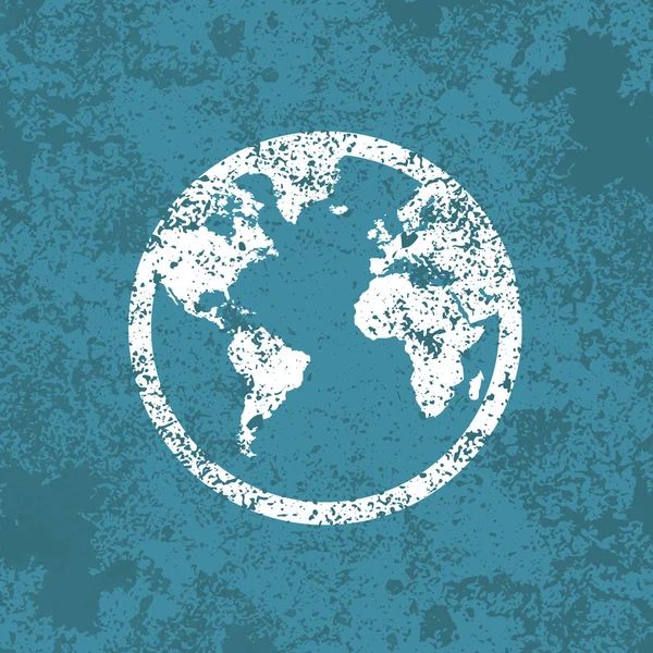 Globe icône vintage abstrait fond grunge, vecteur illustrati — Image vectorielle