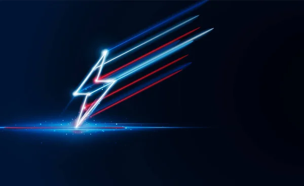 要旨速度 Lightningボルトアウト技術の背景ハイテク通信概念革新の背景 ベクトル設計 — ストックベクタ