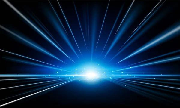 Kecepatan Abstrak Cahaya Latar Belakang Teknologi Konsep Inovasi Hitech Latar - Stok Vektor
