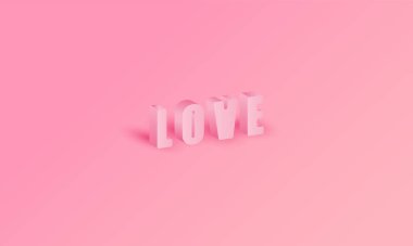 Sevgililer Günü vektör tasarımı için ekran ürünü web sitesi için sevgi pembe renk gradyan arkaplanı