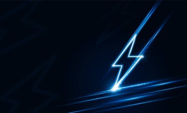 Soyut hız Yıldırım teknolojisi arka plan Hitech iletişim yenilik konsepti arka plan, vektör tasarımı