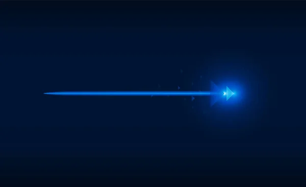 Vitesse Flèche Abstraite Éclairage Arrière Plan Technologique Hitech Communication Concept — Image vectorielle