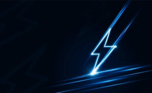 Abstract Speed Lightning Bolt Out Technology Background Hitech Communication Concept — Stock Vector