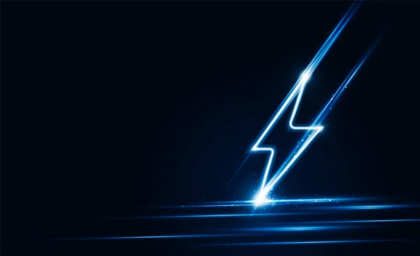 Abstraktní Rychlost Lightning Blikat Ven Technologické Zázemí Hitech Komunikace Koncept — Stockový vektor