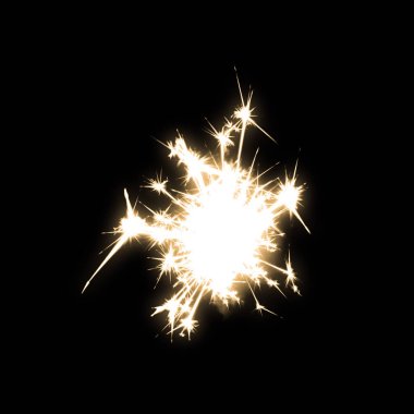 Siyah arkaplanda Sparkler Bengal yangın efekti