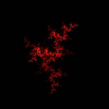 Siyah arkaplanda renkli fraktal nebula tozu