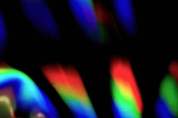 Rgb Crystal Prism Light Dispersion Black Background — Stock Photo, Image