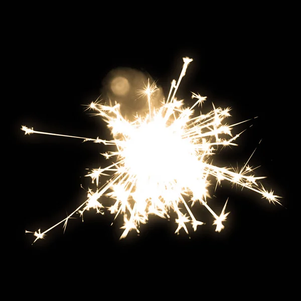 Sparkler Bengal Fire Effect Black Background — Stock Photo, Image