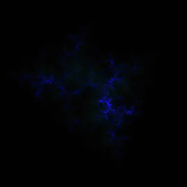 Nebulosa Fractal Colorido Sobre Fundo Preto — Fotografia de Stock