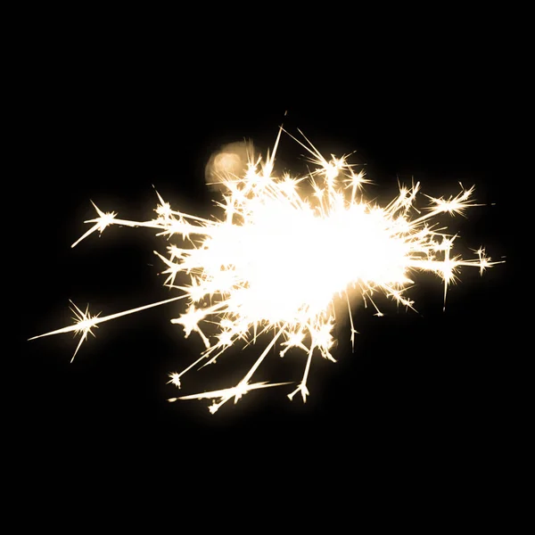 Sparkler Bengal Fire Effect Black Background — Stock Photo, Image