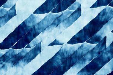 Shibori çivit mavisi Japon kumaşı.