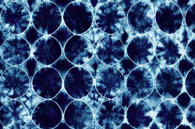 Shibori çivit mavisi Japon kumaşı.