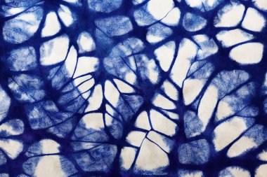 Shibori çivit mavisi Japon kumaşı.