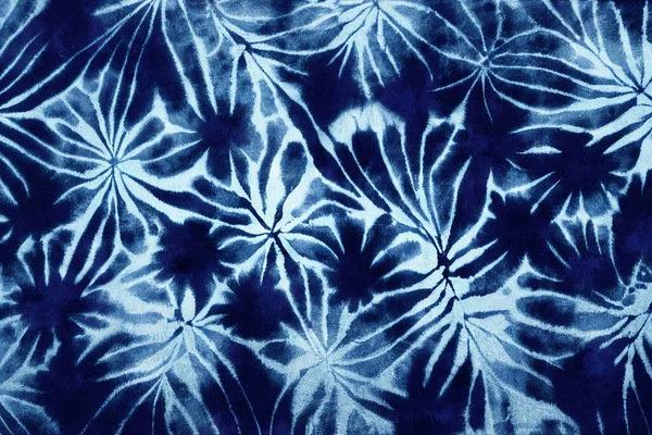 Shibori Indigo Japanese Fabric Dyeing Texture — Stock Photo, Image