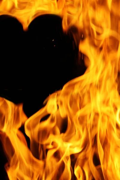 Ogień gorące serca — Zdjęcie stockowe