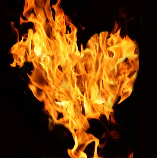 Hot fire heart — Stock Photo, Image