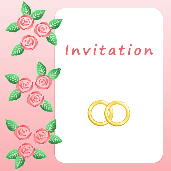 Tarjeta de felicitación de flores o invitación de boda — Vector de stock