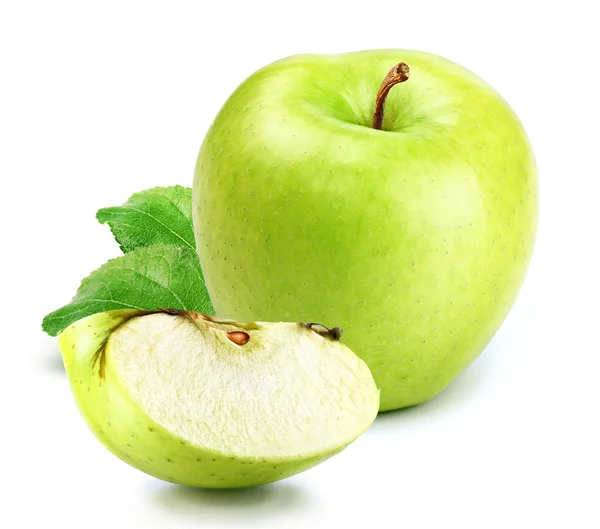 Jablko s řezem — Stock fotografie