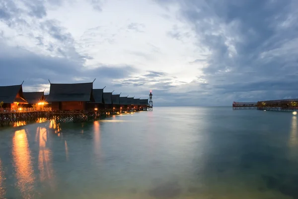 Kapalai resort blick türkis tropisches paradies kristallklares wasser borneo indonesien — Stockfoto