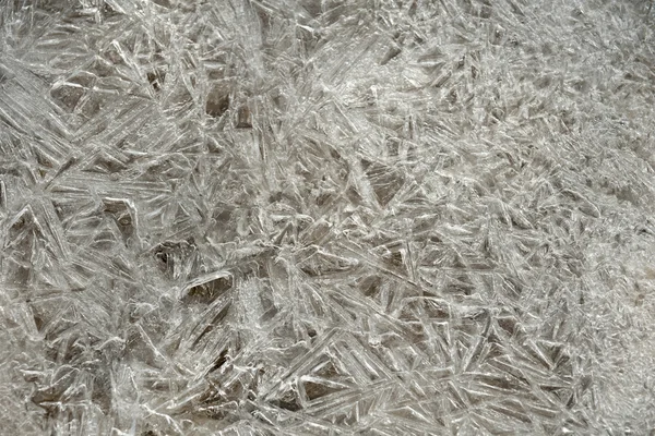天然氷結晶背景凍った湖川クリーク — ストック写真