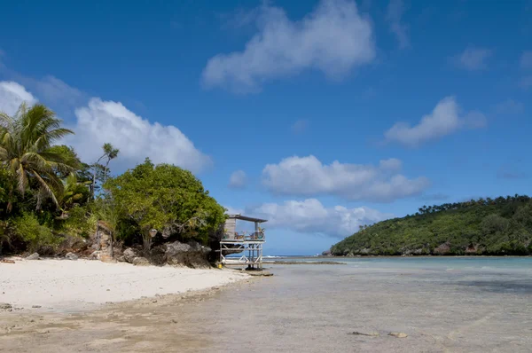 Tropisches Paradies polynesischer Strand Meer kristallklarer Sand — Stockfoto