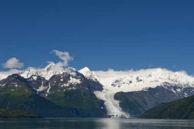 Glacier view in Alsaka Prince William Sound clipart