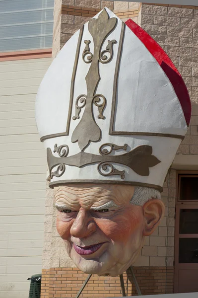 Иоанн Павел II Виареджо Италия Карнавальная маска — стоковое фото