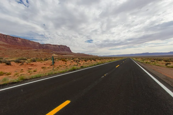 Arizona woestijn weergave met rode rotsen — Stockfoto