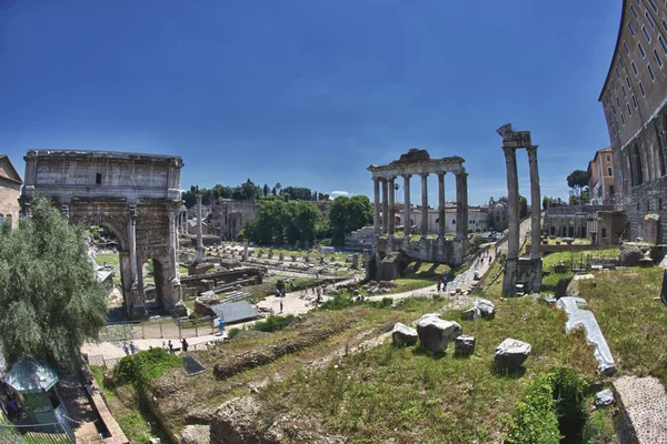 Ρώμη fori imperiali θέα — Φωτογραφία Αρχείου