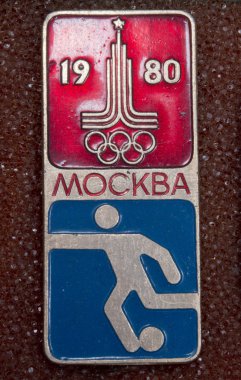 Vintage Rus PIN Mosk 1980 futbol