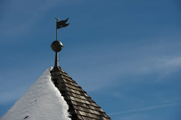 Dolomites old house wind sign — Stock Photo, Image