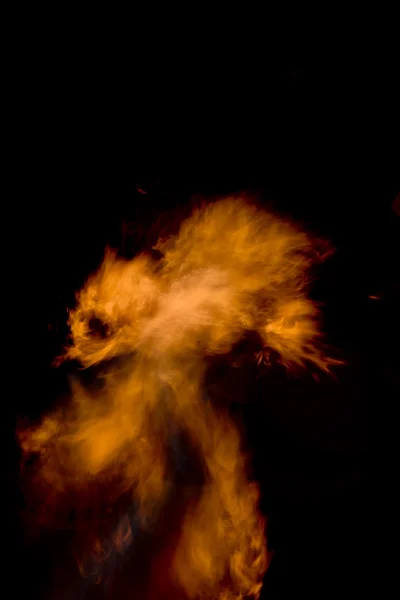背景の黒の炎 — ストック写真
