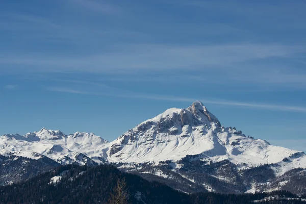 Dolomity ogromny Panorama w zimie śnieg — Zdjęcie stockowe