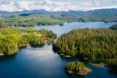 Alaska Galler Prensi Adası ketchikan havadan görünümü