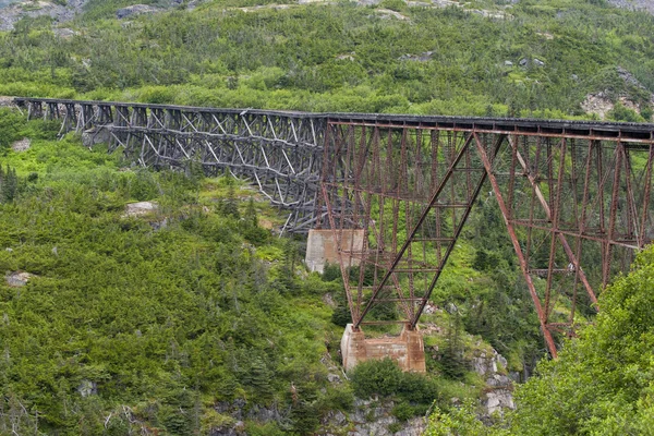 Yukon gold rush beyaz pas eski tren skagway alaska — Stok fotoğraf