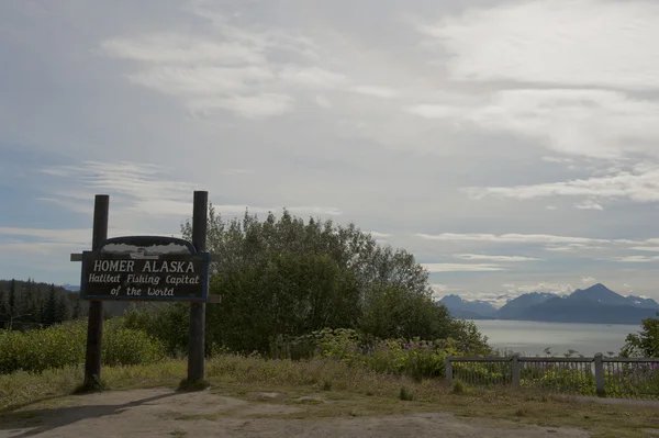 Homero Alaska Halibut capital de la pesca en el mundo — Foto de Stock