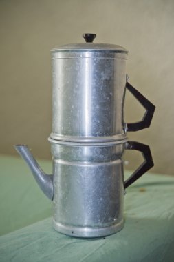 Napoli İtalya'dan Vintage metalik kahve makinesi