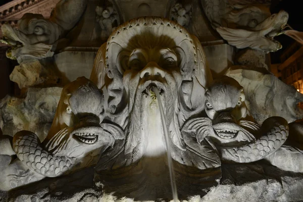 Rome Pantheon fountain night view — Stock Photo, Image