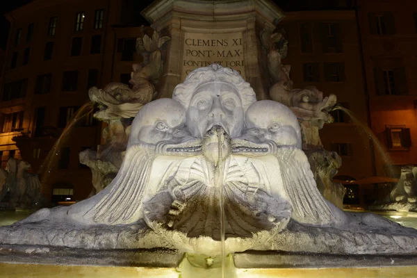 Rome Pantheon fountain night view — Stock Photo, Image