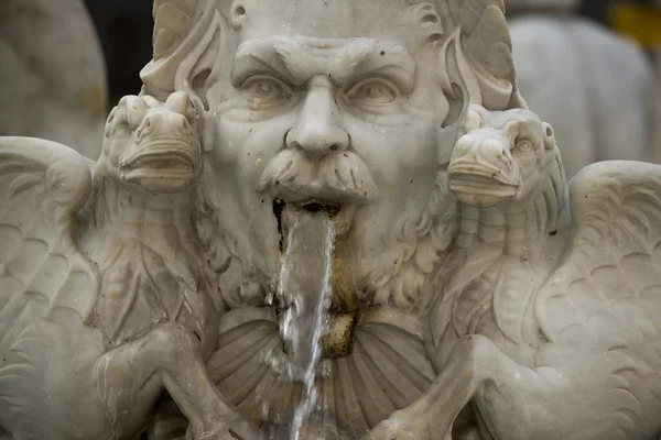 Řím, detail fontány náměstí navona — Stock fotografie