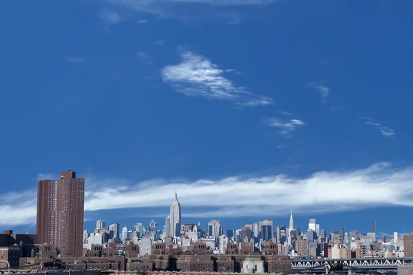 New york manhattan Blick vom East River — Stockfoto