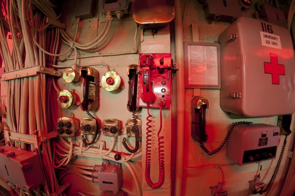 USS Intrepid авіаносець внутрішній вигляд — стокове фото