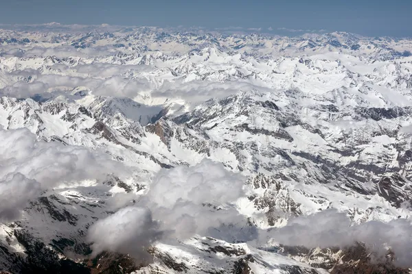 Alpen-Luftaufnahme — Stockfoto