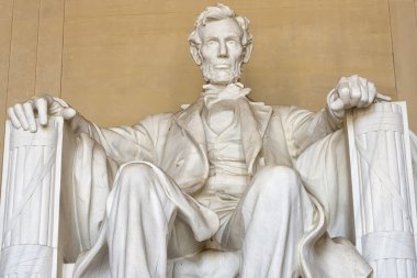 Abraham Lincoln statue at Washington DC Memorial clipart