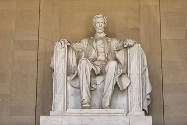 Statue Abraham Lincoln au Mémorial de Washington DC — Photo