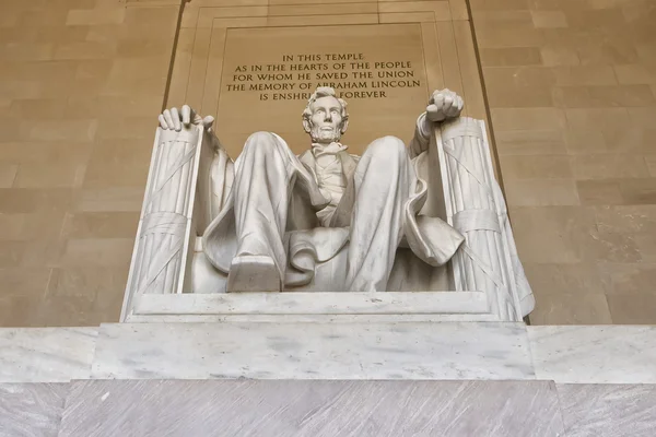 Estatua de Abraham Lincoln en el Washington DC Memorial —  Fotos de Stock