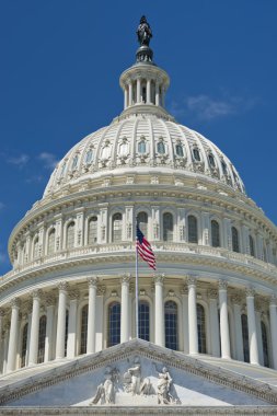 Washington dc capitol derin mavi gökyüzü arka plan üzerinde