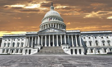 Washington bizi capitol dramatik gökyüzü arka plan üzerinde