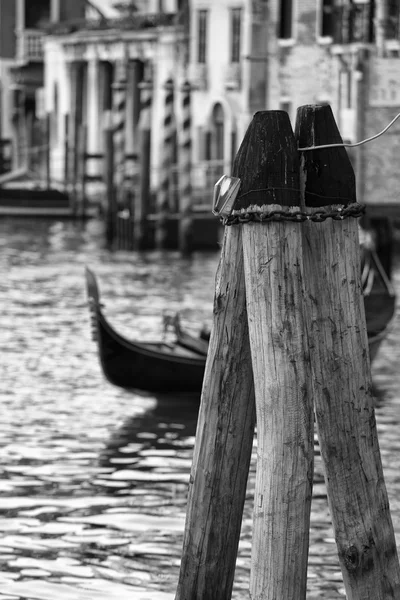 Venice view em preto e branco — Fotografia de Stock